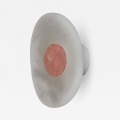 Emmanuel Levet Stenne Alabaster and pink quartz sconce - 2515565