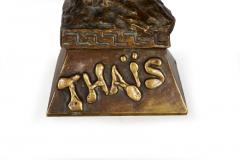 Emmanuel Villanis Bronze Sculpture Bust of Thais - 4805011