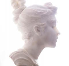 Emmanuel Villanis Phryne Marble Bust of a Sensuous Young Woman - 2155618