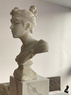 Emmanuel Villanis Phryne Marble Bust of a Sensuous Young Woman - 2155623