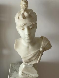 Emmanuel Villanis Phryne Marble Bust of a Sensuous Young Woman - 2155626