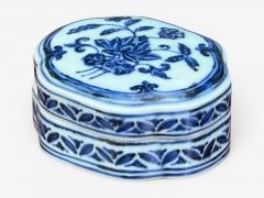 Emperor Xuande Marked Diminutive Lidded Box Blue and White Porcelain - 4729040