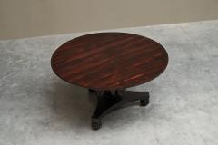 Empire Dining or Center Table in Rosewood Veneer 19th Century - 4468189