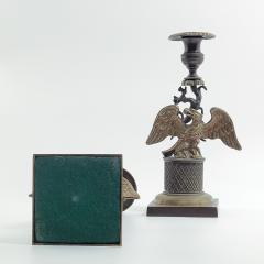 Empire Eagle Pair of Brass Candlesticks circa 1820 - 2763868