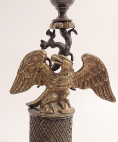 Empire Eagle Pair of Brass Candlesticks circa 1820 - 2763869