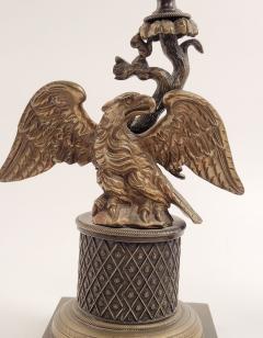 Empire Eagle Pair of Brass Candlesticks circa 1820 - 2763870