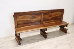 Empire Early 19th Century Solid Walnut Antique Bench - 3452874