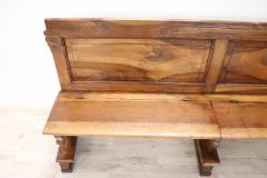 Empire Early 19th Century Solid Walnut Antique Bench - 3452877