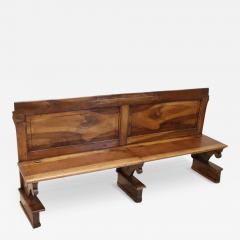 Empire Early 19th Century Solid Walnut Antique Bench - 3454890