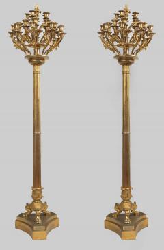 Empire Gilt Bronze Candleholders or Floor Lamps 1800 - 1811377