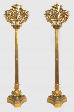 Empire Gilt Bronze Candleholders or Floor Lamps 1800 - 1811381