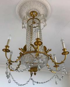 Empire Gilt Bronze and Cut Crystal Chandelier circa 1815 - 1445721