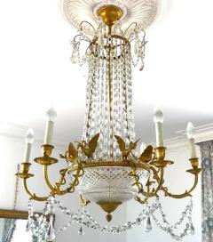 Empire Gilt Bronze and Cut Crystal Chandelier circa 1815 - 1445722