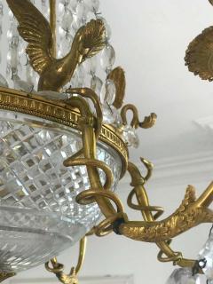 Empire Gilt Bronze and Cut Crystal Chandelier circa 1815 - 1445731