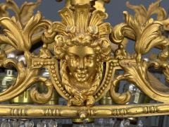 Empire Impressive Pendant Light Dore Bronze Crystal France 19th c  - 4446088