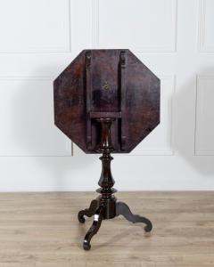 Empire Octagonal Sail Table in Walnut with Precious Wood Veneer Milan Early 19 - 4375390