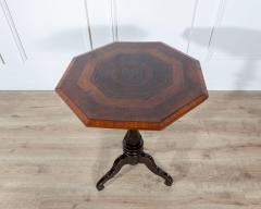 Empire Octagonal Sail Table in Walnut with Precious Wood Veneer Milan Early 19 - 4375437