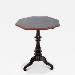 Empire Octagonal Sail Table in Walnut with Precious Wood Veneer Milan Early 19 - 4379246