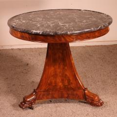 Empire Pedestal Table With Its Saint anne Marble - 2238028