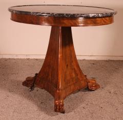 Empire Pedestal Table With Its Saint anne Marble - 2238029