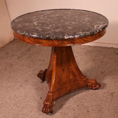Empire Pedestal Table With Its Saint anne Marble - 2238035
