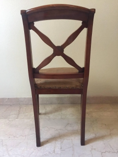 Empire Restauration Walnut Chairs France 1820 - 2603324