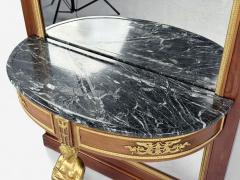 Empire Revival Mahogany Bronze Monumental Mirror and Console France 19th c  - 4402035