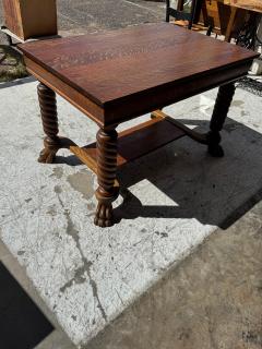 Empire Revival Quarter Sawn Oak Single Drawer Writing Desk - 4346854