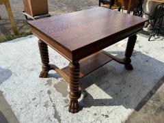 Empire Revival Quarter Sawn Oak Single Drawer Writing Desk - 4346867