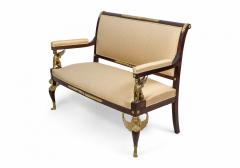 Empire Revival Upholstered Mahogany and Ormolu 7 Piece Salon Set - 2799441