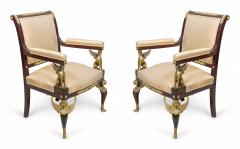 Empire Revival Upholstered Mahogany and Ormolu 7 Piece Salon Set - 2799443