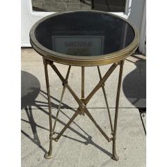 Empire Style Black Marble Brass Gueridon Side Table - 4349342
