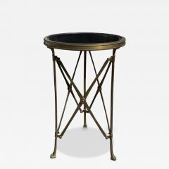 Empire Style Black Marble Brass Gueridon Side Table - 4351906