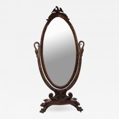 Empire Style Cheval Mirror with Zoomorphic Details - 1403011