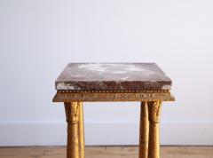 Empire Style Gilded Marble Pedestal 19th Century - 4761314