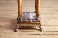 Empire Style Gilded Marble Pedestal 19th Century - 4761315