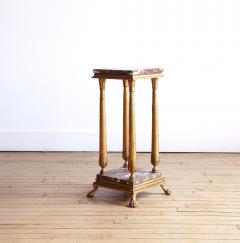 Empire Style Gilded Marble Pedestal 19th Century - 4761320