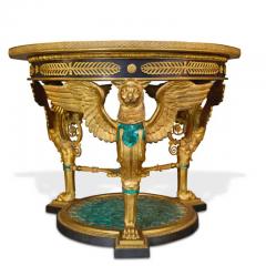 Empire Style Ormolu and Malachite Center Table - 3686831