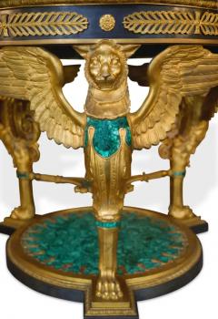 Empire Style Ormolu and Malachite Center Table - 3686836