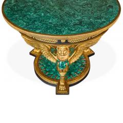 Empire Style Ormolu and Malachite Center Table - 3686852