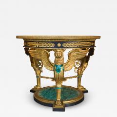 Empire Style Ormolu and Malachite Center Table - 3688815