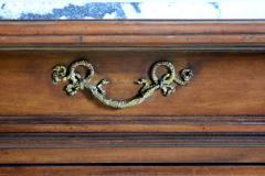 Empire chest of drawer with ormolu mahogany marble top c a 1860 s France  - 3569723