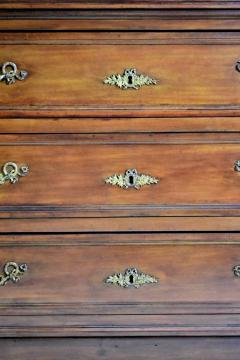 Empire chest of drawer with ormolu mahogany marble top c a 1860 s France  - 3569727