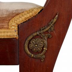 Empire period ormolu and mahogany swans heads stool - 2776246