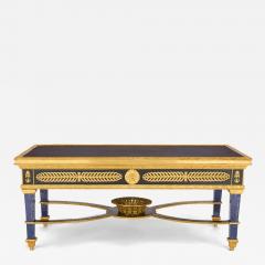 Empire style lapis lazuli and ormolu coffee table - 4585029