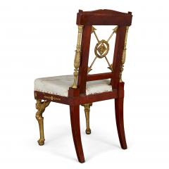 Empire style mahogany and gilt bronze side chair - 2650843