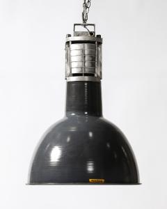 Enameled Metal Industrial Ceiling Light by Mazda France c 1960 - 4208628