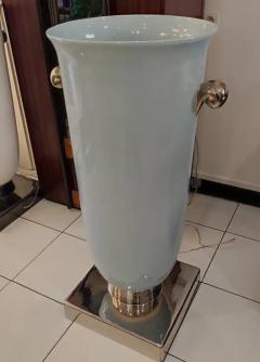 Enamelled ceramic light urn on pedestal circa 80 - 3522712