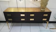 Enfilade with Four Drawers in Wood and Brass - 1096200