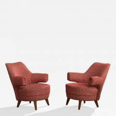 Englander Bonta Lounge Chairs with Wood and Fabric Argentina 1950s - 4771203